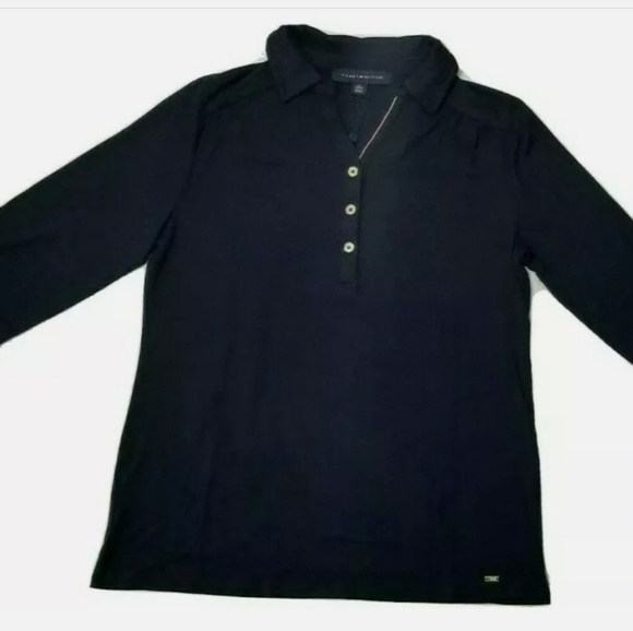 Tommy Hilfiger Women's Topstitched Blouse Casual‎ - Picture 1 of 8